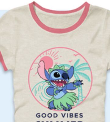 Stitch ringer tee or dolphin shorts