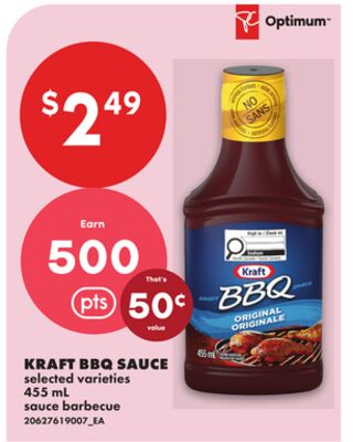 KRAFT BBQ SAUCE, 455 ML