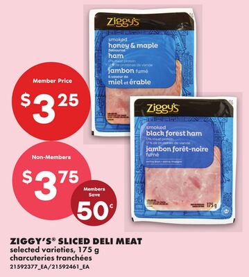 ZIGGY'S® SLICED DELI MEAT, 175 G