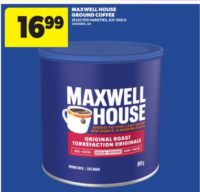 MAXWELL HOUSE GROUND COFFEE, 631-900 G