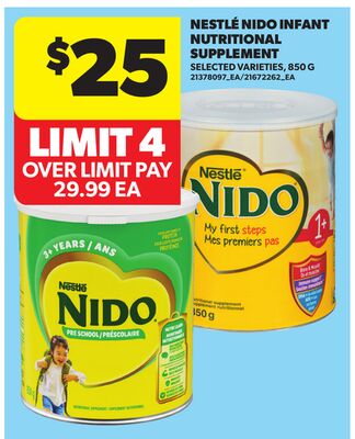 NESTLÉ NIDO INFANT NUTRITIONAL SUPPLEMENT, 850 G