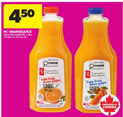 PC® ORANGE JUICE, 1.36 L