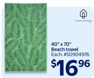 Home Trends 40" x 70" Beach Towel