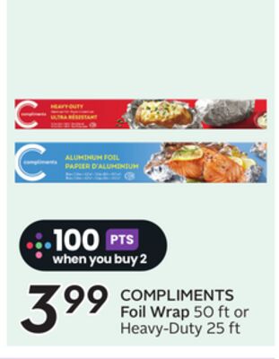 COMPLIMENTS Foil Wrap 50 ft or Heavy-Duty 25 ft