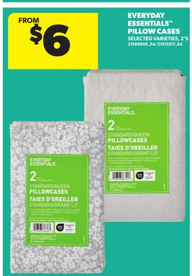 EVERYDAY ESSENTIALS™ PILLOW CASES, 2'S