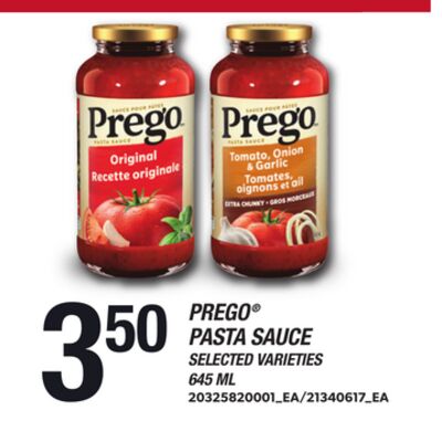 PREGO® PASTA SAUCE, 645 ML