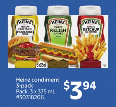 Heinz condiment 3-pack
