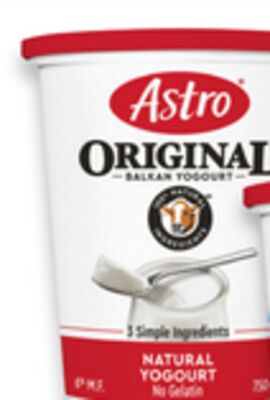 Astro yogurt tubs