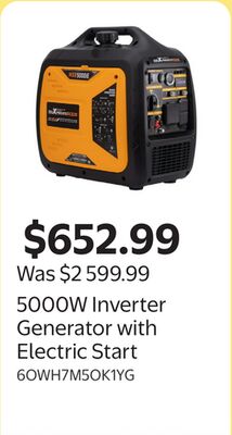5000W Inverter Generator with Electric Start