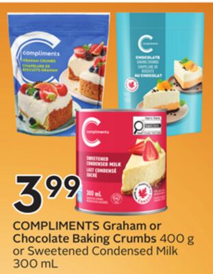 COMPLIMENTS Graham or Chocolate Baking Crumbs