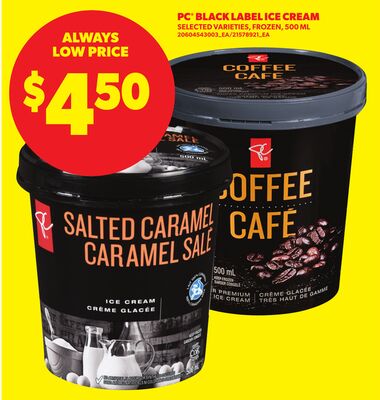 PC® BLACK LABEL ICE CREAM, 500 ML