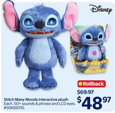 Disney Stitch Many Moods interactive plush