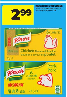 KNORR BROTH CUBES, 63/72 G
