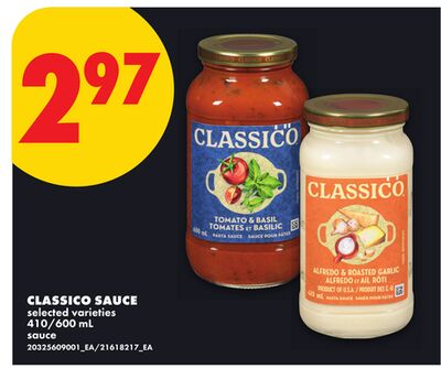 CLASSICO SAUCE, 410/600 ML
