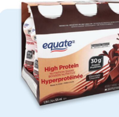 Equate high protein nutrition shakes