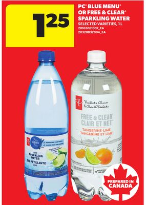 PC® BLUE MENU™ OR FREE & CLEAR® SPARKLING WATER, 1 L