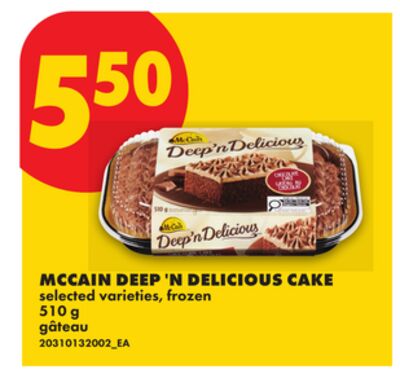 MCCAIN DEEP 'N DELICIOUS CAKE, 510 G
