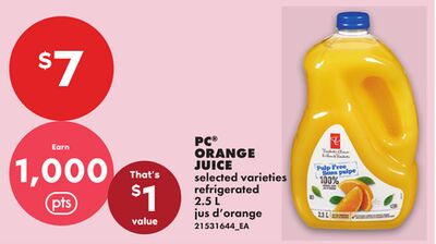 PC® ORANGE JUICE, 2.5 L
