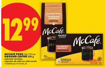 MCCAFE PODS, 10/12'S OR GROUND COFFEE, 300 G