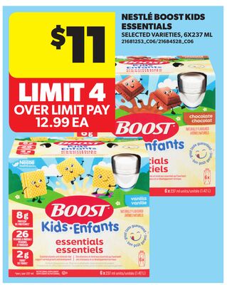 NESTLÉ BOOST KIDS ESSENTIALS, 6X237 ML