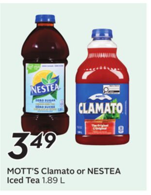 MOTT'S Clamato or NESTEA Iced Tea