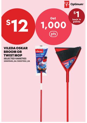 VILEDA OSKAR BROOM OR TWIST MOP