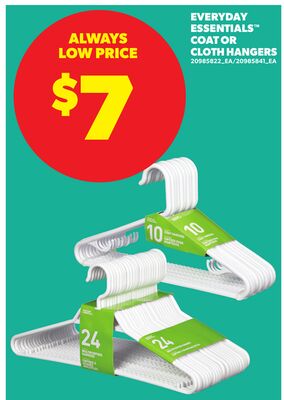 EVERYDAY ESSENTIALS™ COAT OR CLOTH HANGERS
