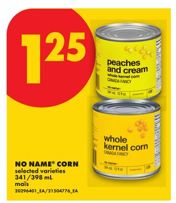 NO NAME® CORN, 341/398 mL