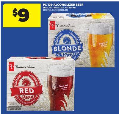 PC DE-ALCOHOLIZED BEER, 12X355 ML