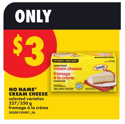 NO NAME® CREAM CHEESE, 227/250 G