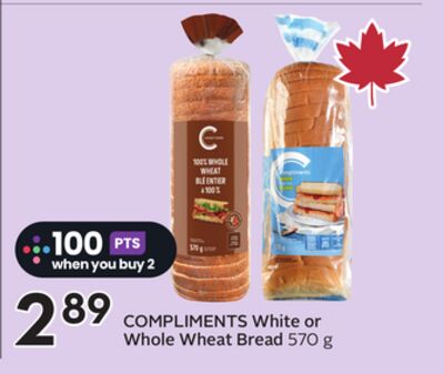 COMPLIMENTS White or Whole Wheat Bread
