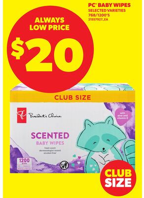 PC® BABY WIPES, 768/1200'S