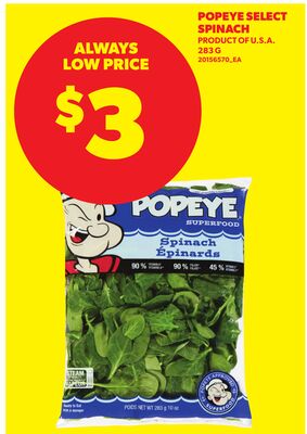 POPEYE SELECT SPINACH, 283 G