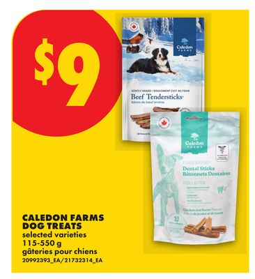 CALEDON FARMS DOG TREATS, 115-550 g