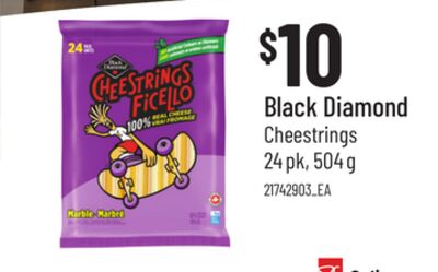 BLACK DIAMOND CHEESTRINGS, 24 pk, 504 g