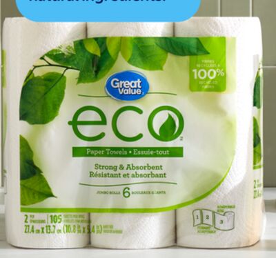 Great Value Eco paper towels