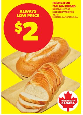FRENCH OR ITALIAN BREAD, 383 G