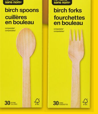 NO NAME® BIRCH CUTLERY, 30'S