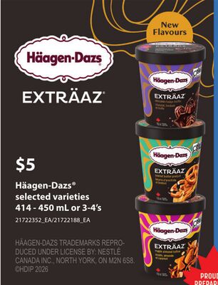 HÄAGEN-DAZS®, 414 - 450 mL or 3-4's