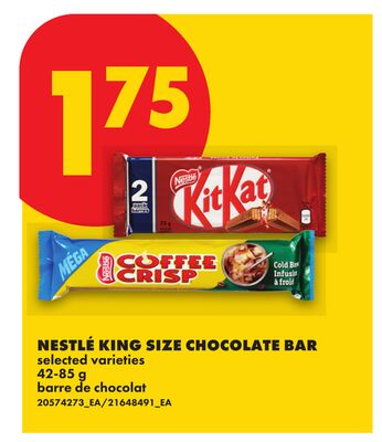 NESTLÉ KING SIZE CHOCOLATE BAR, 42-85 G