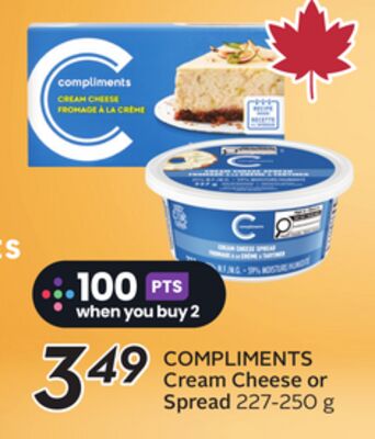 COMPLIMENTS Cream Cheese or Spread