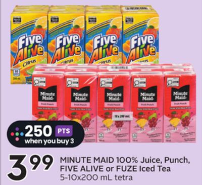 100% Juice, Punch, Iced Tea