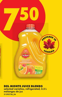 DEL MONTE JUICE BLENDS, 2.5 L