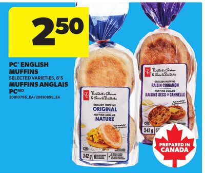 PC® ENGLISH MUFFINS, 6'S