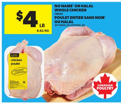 NO NAME® OR HALAL WHOLE CHICKEN