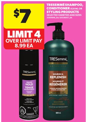 TRESEMMÉ SHAMPOO, CONDITIONER, 828 ML OR STYLING PRODUCTS