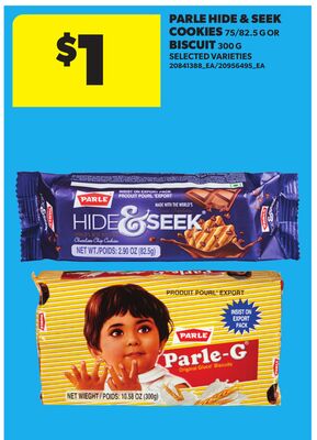 PARLE HIDE & SEEK COOKIES, 75/82.5 G OR BISCUIT, 300 G