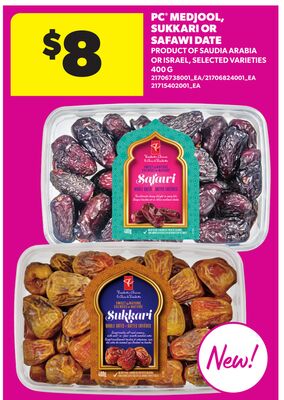 PC® MEDJOOL, SUKKARI OR SAFAWI DATE, 400 G