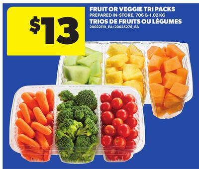 FRUIT OR VEGGIE TRI PACKS, 706 G-1.02 KG