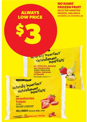 NO NAME FROZEN FRUIT, 300/400 G
